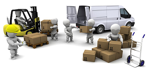 Loading deliveries into van after getting  cheap delivery quotes from price comparison websites